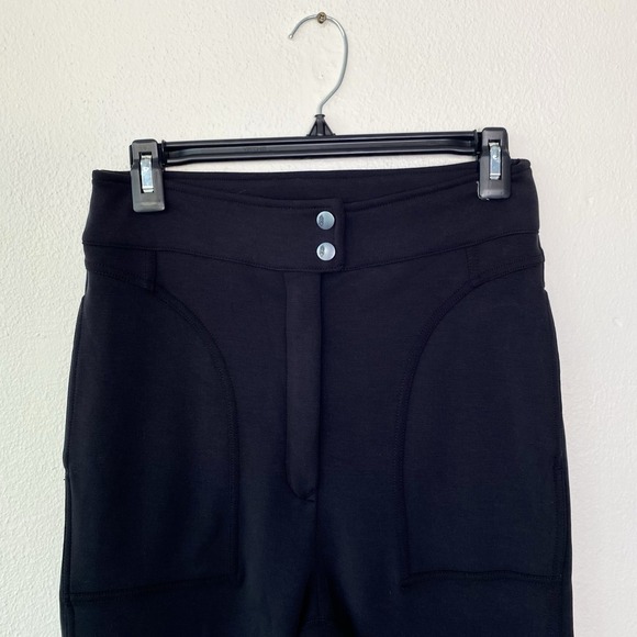Free People Movement 10 Large High Rise Pants Flare Black Stretch Pockets Boho L - Picture 3 of 7